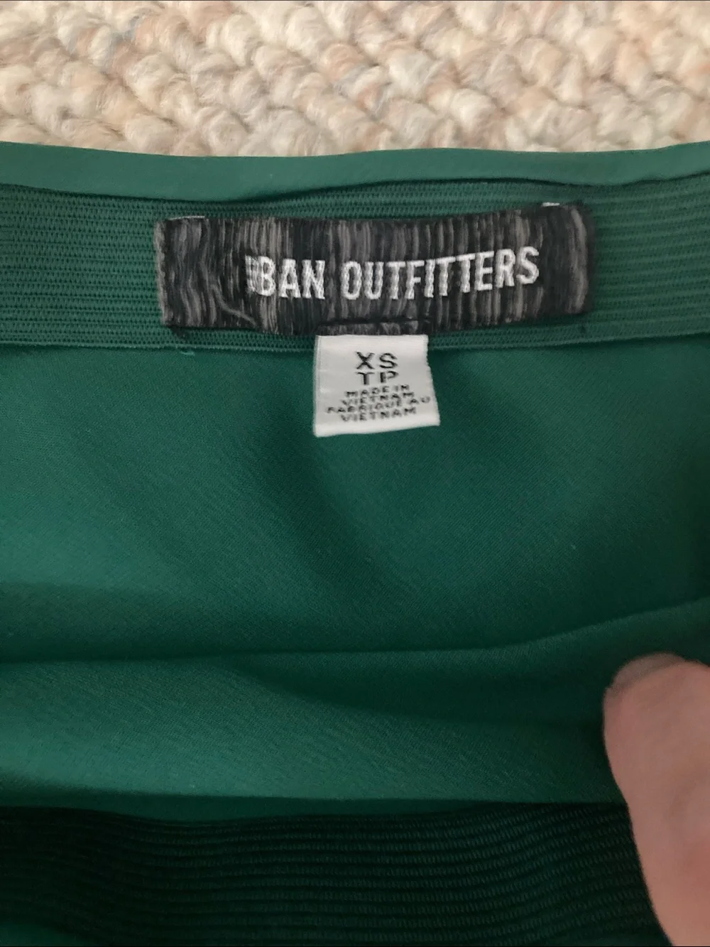 Urban Outfitters Green Satin Midi Pencil Skirt XS